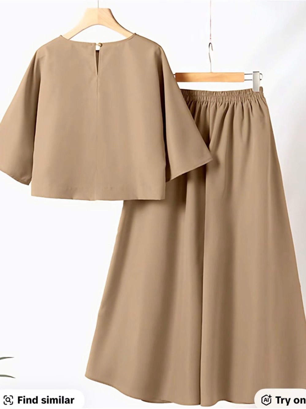 Women's Wide-Leg Skirt in Taupe